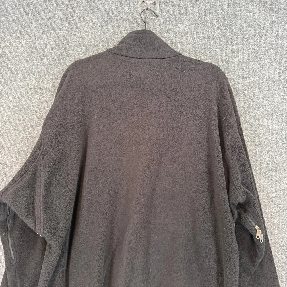 The North Face Fleece Jacket Mens Large Black Full Zip Mock Neck Outdoor Vintage